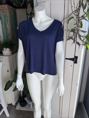 Soft and sexy, American Eagle outfitters M V-neck, short sleeve navy blue T-shir